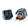 British standard conversion plug,3250W,With 13A fuse,Black