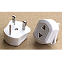 Two pin plug to British standard plug,White