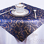 Napkin,48*48cm,Golden branches, jade leaves, Tibetan green