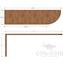 Desk, MDF Veneer,1850(W) * 500(D) *750(H) Mm