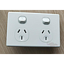 10A Horizontal Double powerpoints,1 way, 120*78mm
