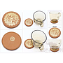 The Cup Mat With Logo，PU，D8CM，MOQ5000