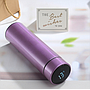 Customized Thermos Bottle, Display temperature, 500ml, S/S 304, Purple(Pearlescent paint), With customized  white logo
