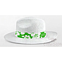 Straw Hat With Logo，Ribbon,Children'S,White,12-18 Months