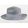 Straw Hat With Logo，Ribbon,Adult Male,Gray,S Code