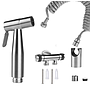 One Into Two Way Angle Valve Water Tap Sprayer Kit - SUS304