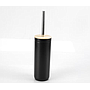 Cylindrical Soap dish，PS + bamboo，black，9.2*43 cm